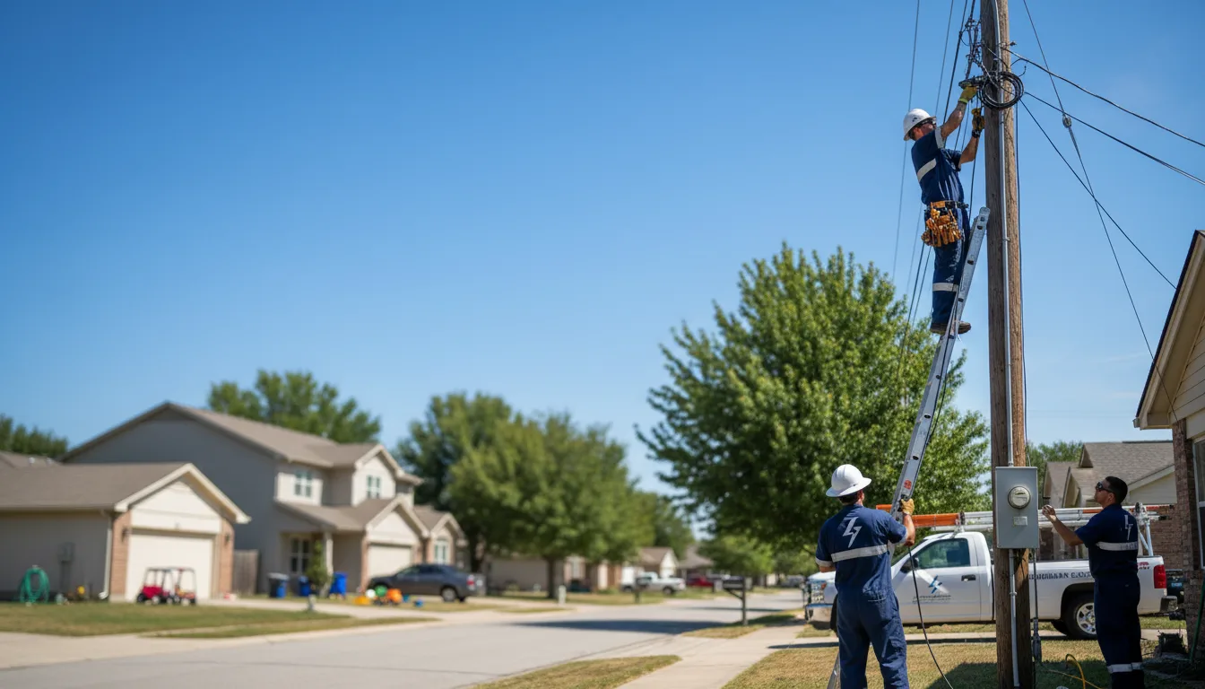 Residential electrician providing installation services in Ellsworth, KS